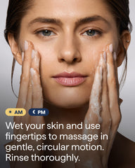 Remedy Science ceramides nourish skin barrier during cleansing routine.