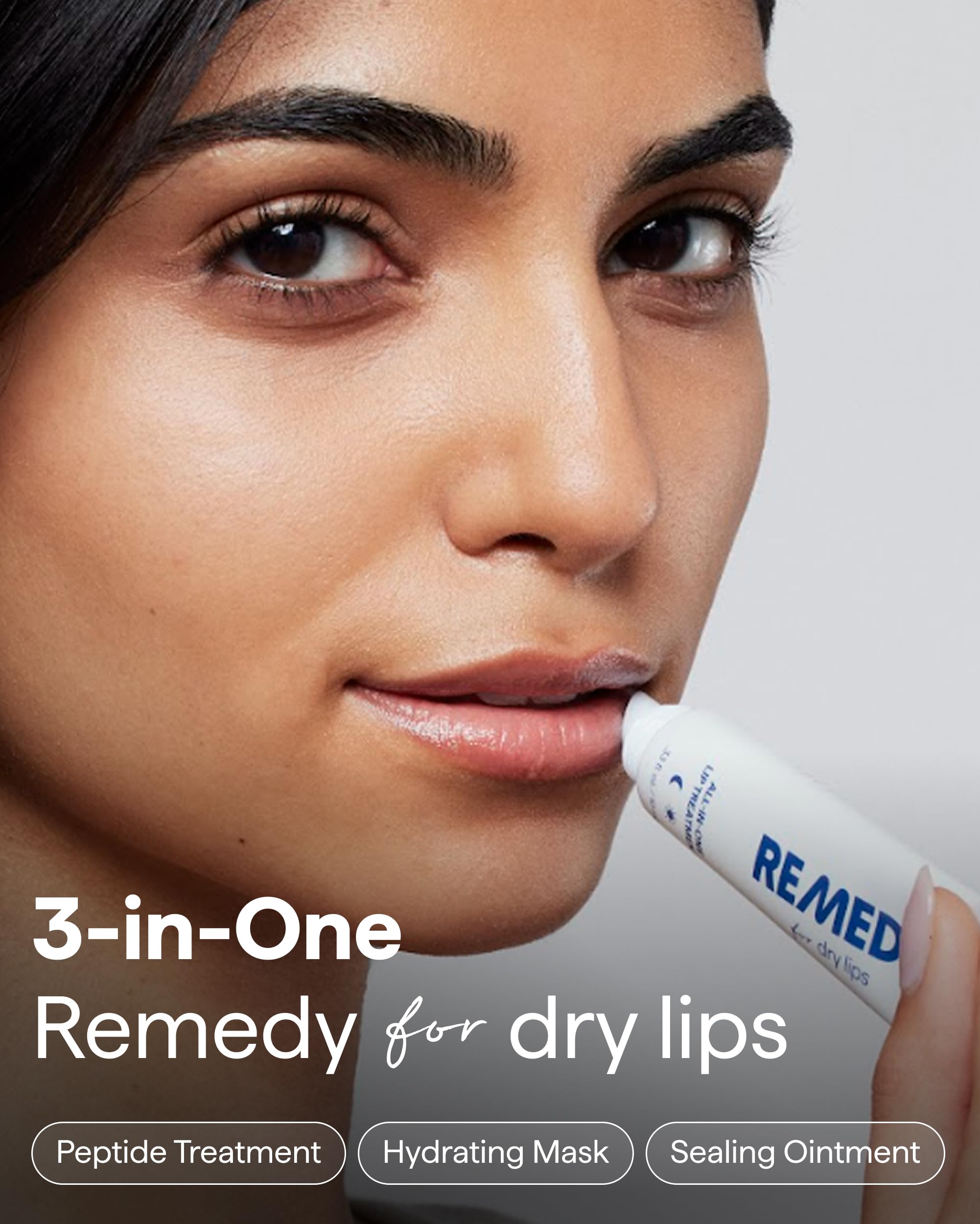 Remedy Science ceramides-peptides close-up highlights barrier-support lip nourishment