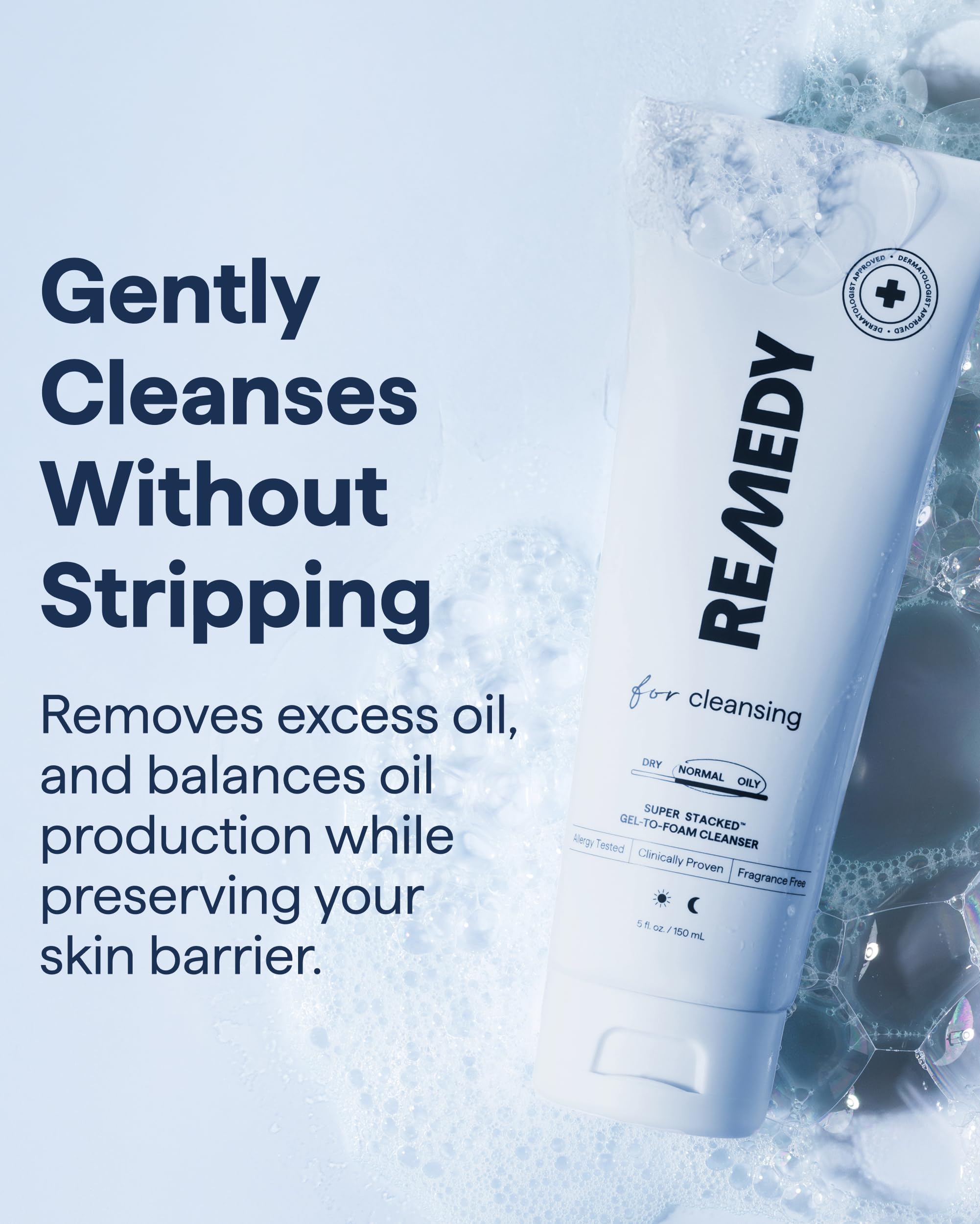 Remedy Science foam texture close-up highlights thorough dirt and oil elimination.