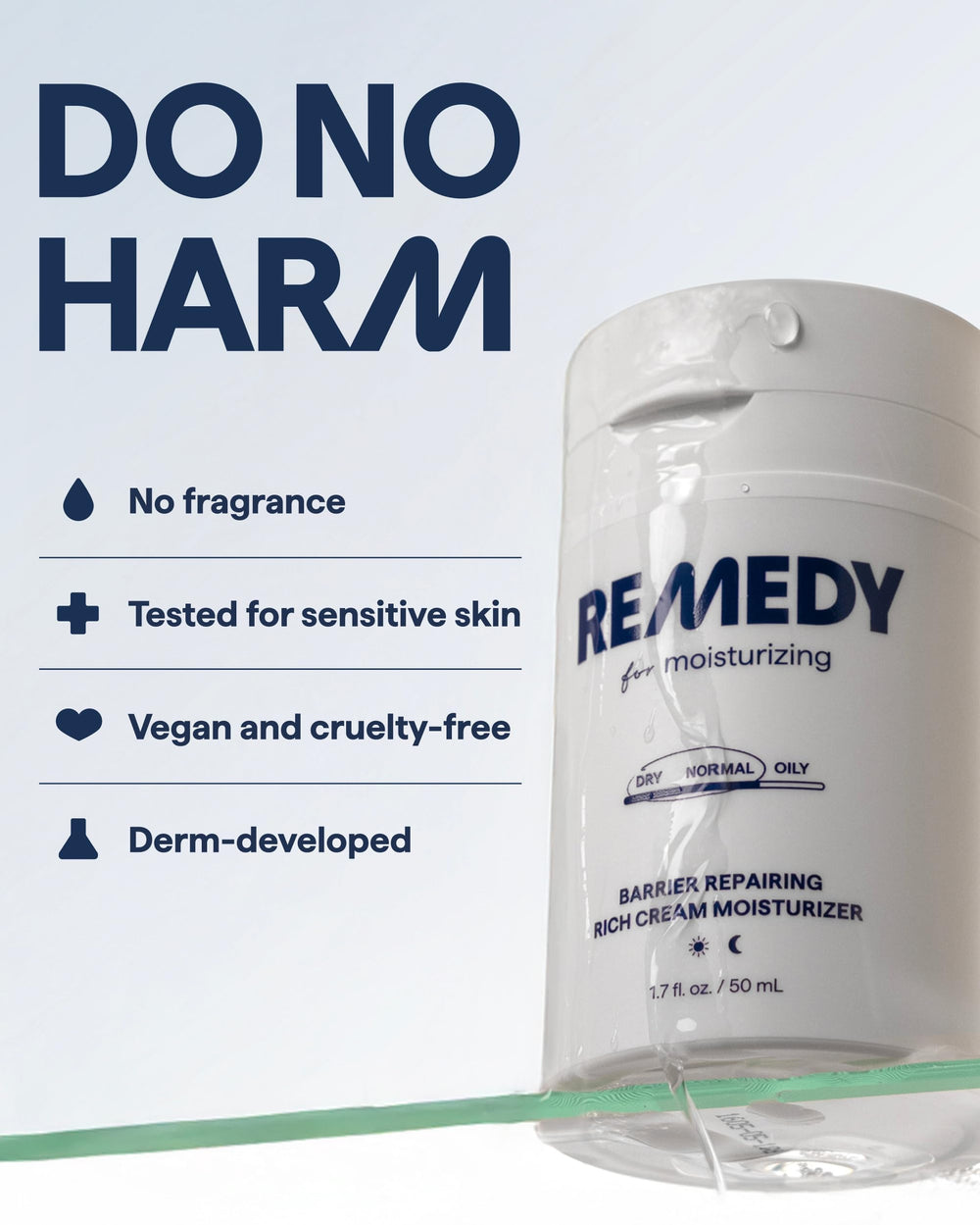 Certificates of Remedy Science rich moisture cream for dermatological safety.