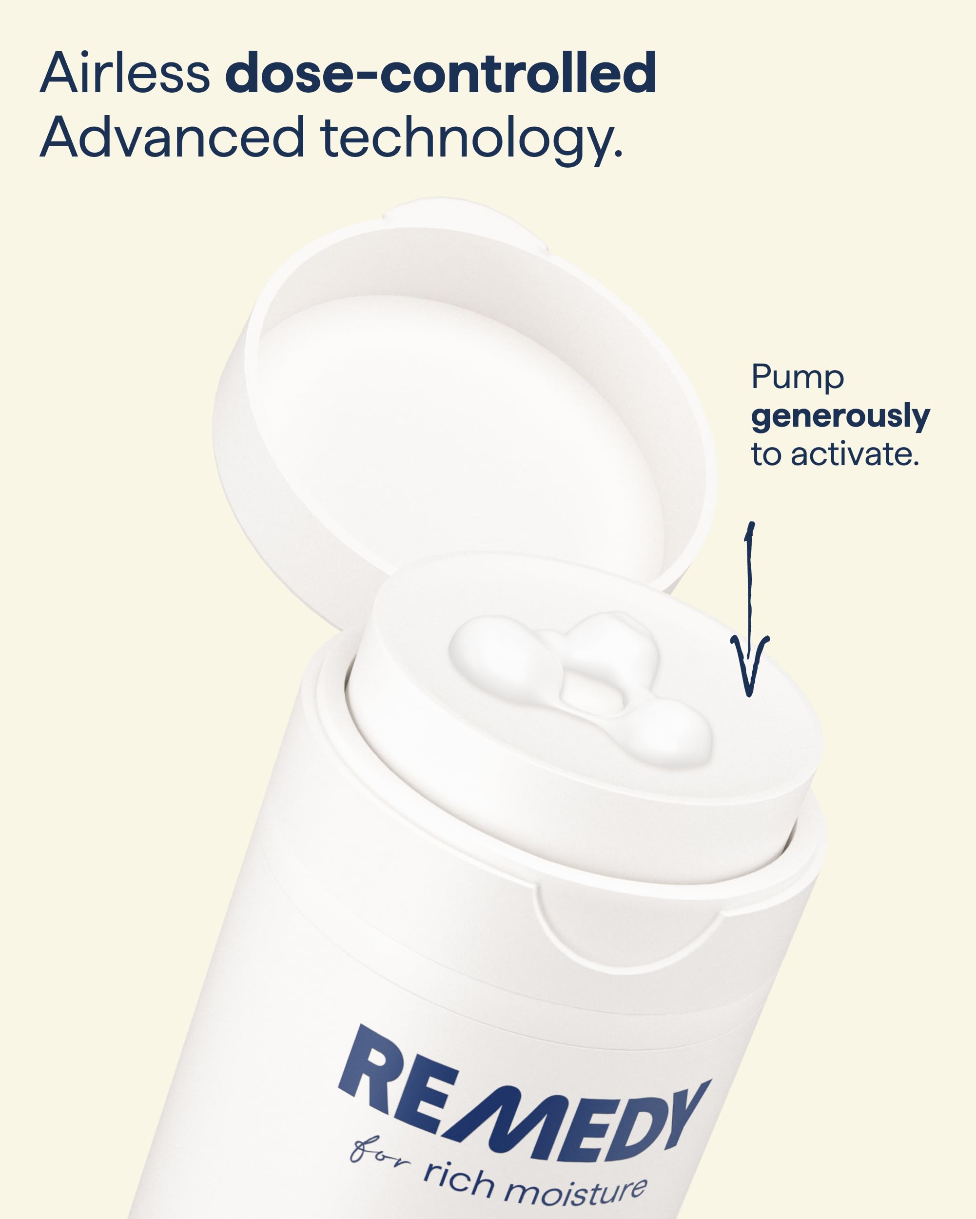 Everyday use of Remedy Science rich moisture cream for normal to dry skin.