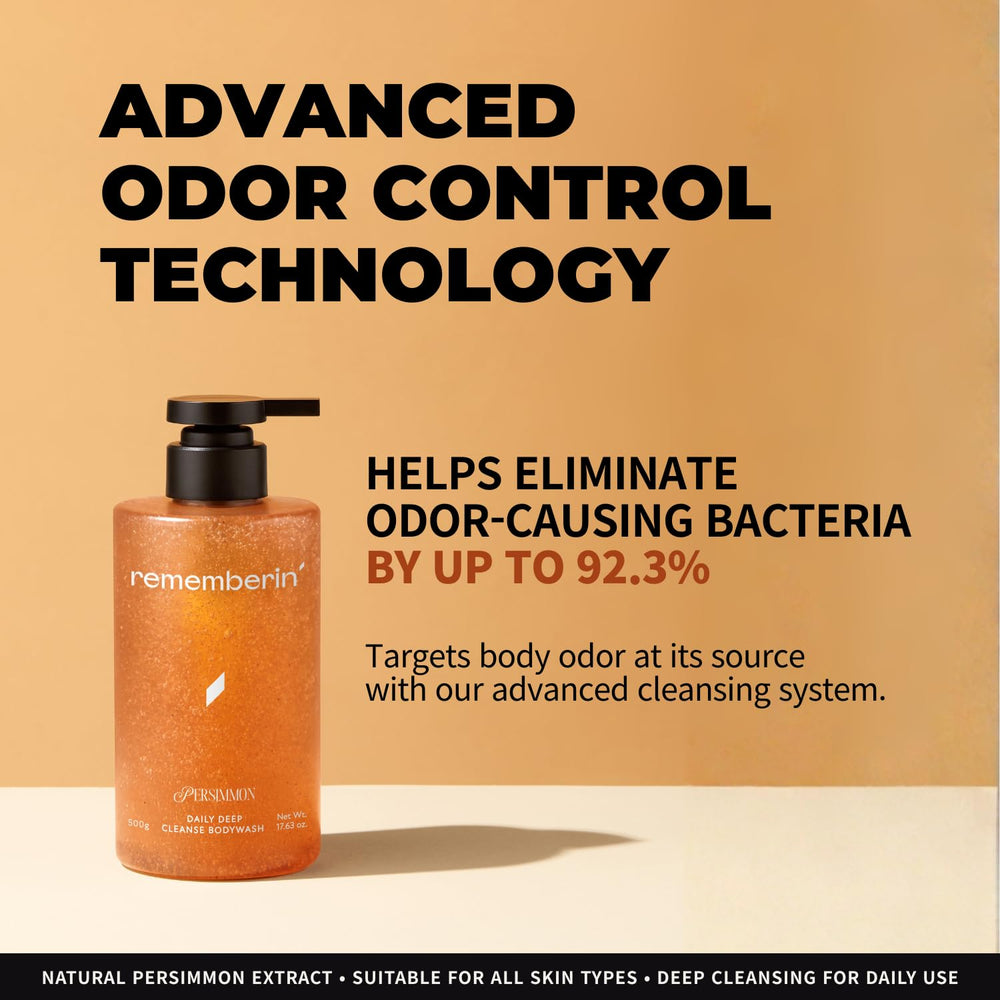Rememberin Persimmon Body Wash lather close-up for rich cleansing.