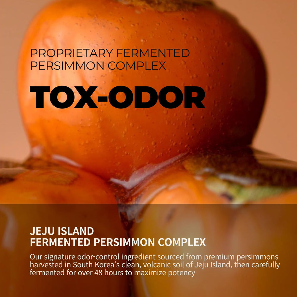 Rememberin Persimmon Body Wash walnut shell exfoliation for gentle cleansing.