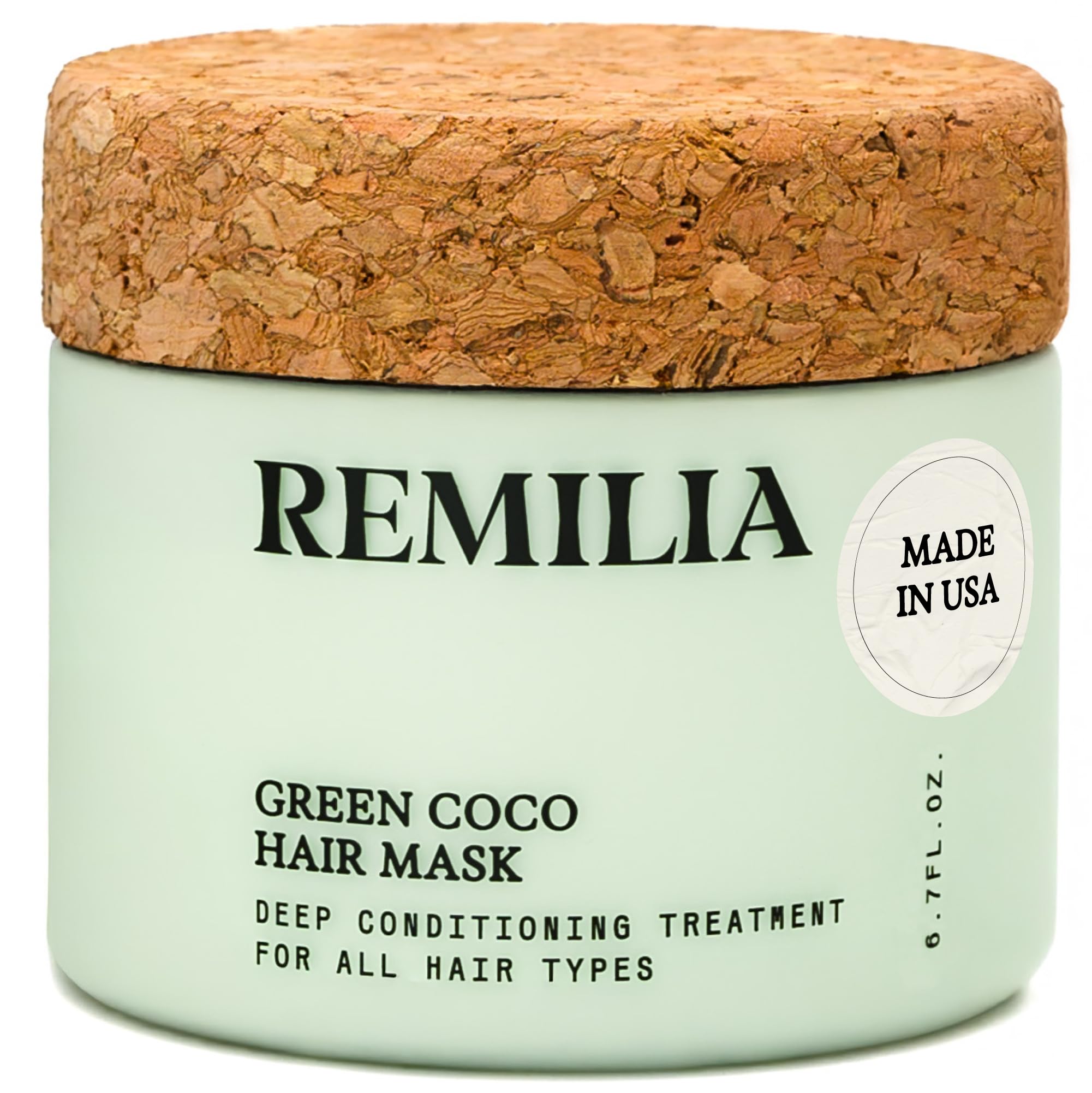 Remilia Hair Mask for damaged hair jar shows deep conditioning benefits.
