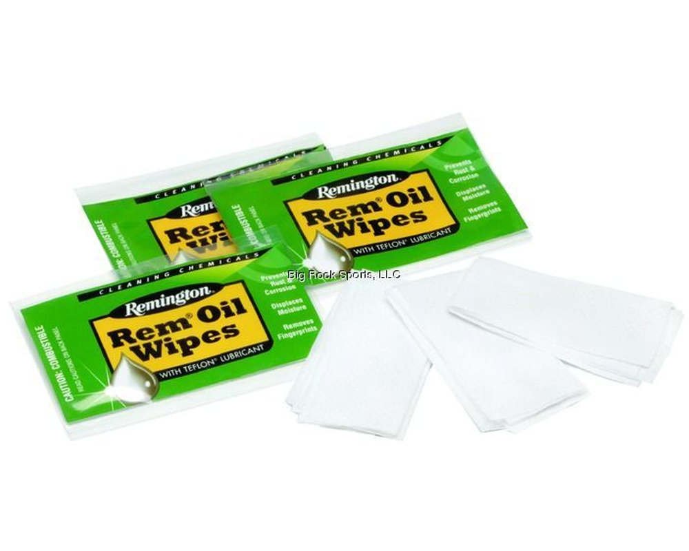 Remington oil wipes 12-pack 6x8 inch for quick lubrication and cleanup