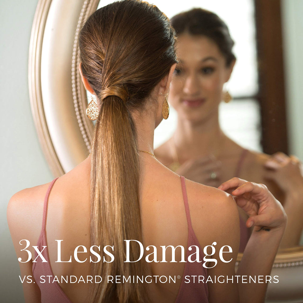 Remington S8598 SmartPRO ceramic plates help reduce frizz in humidity.