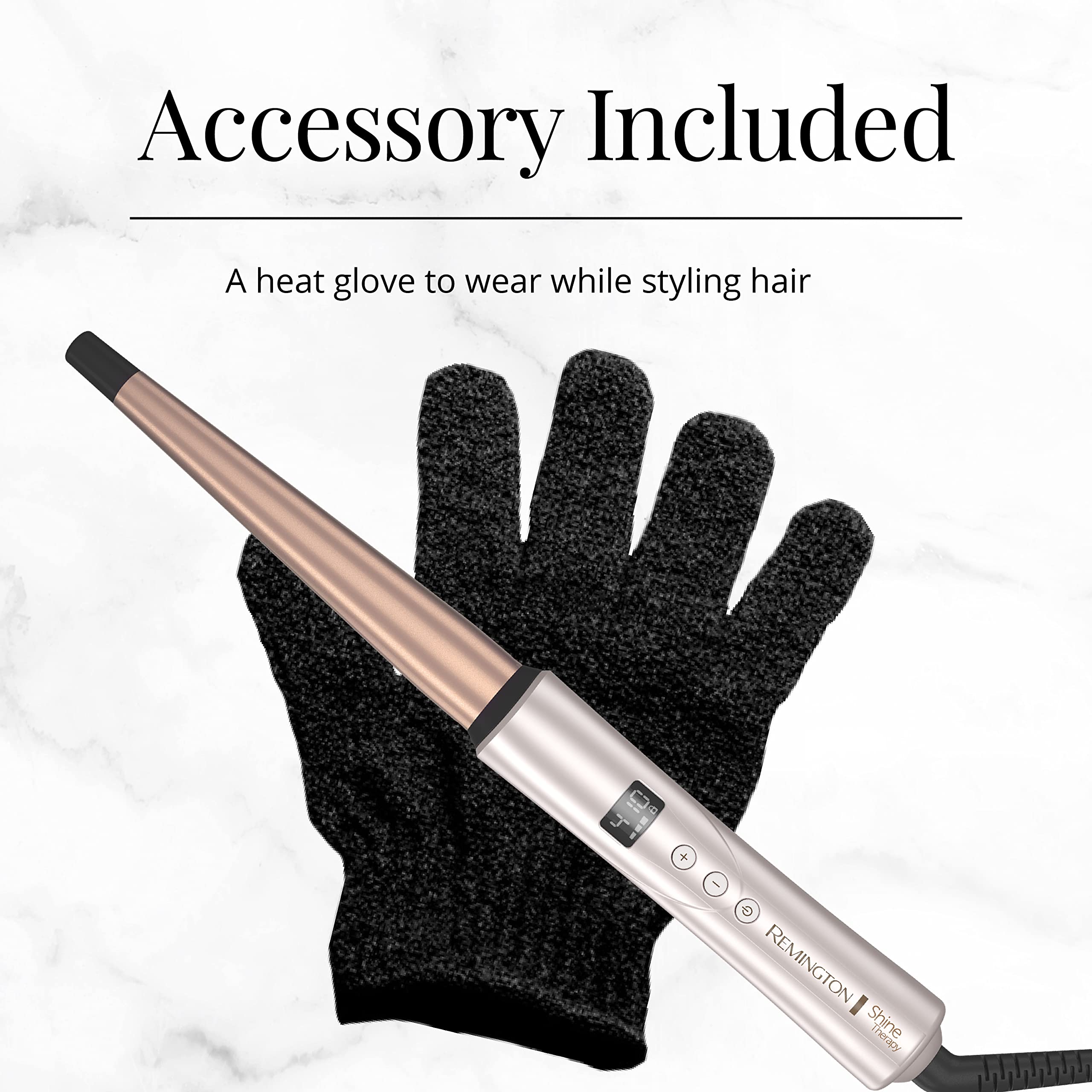 Remington Shine Therapy auto shut-off provides peace of mind after styling.