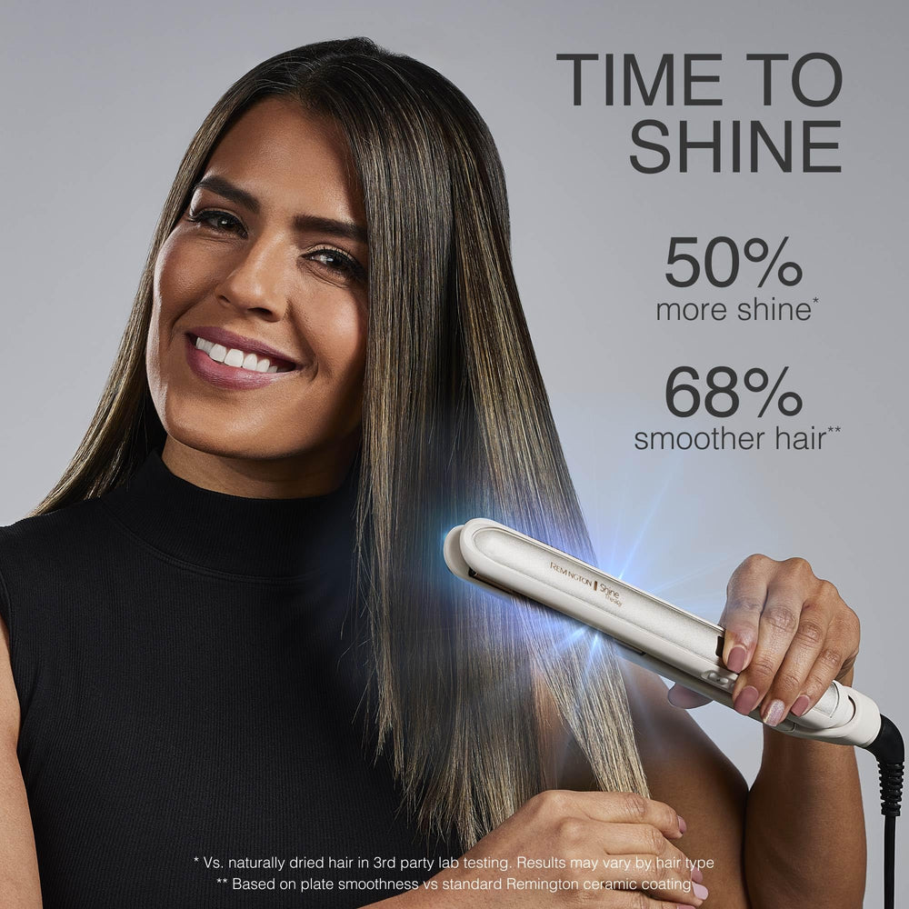 Remington creating a soft curl at the plate edge for versatile styling