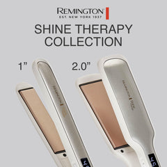 Remington ceramic detail showing argan oil and keratin infusion for shine