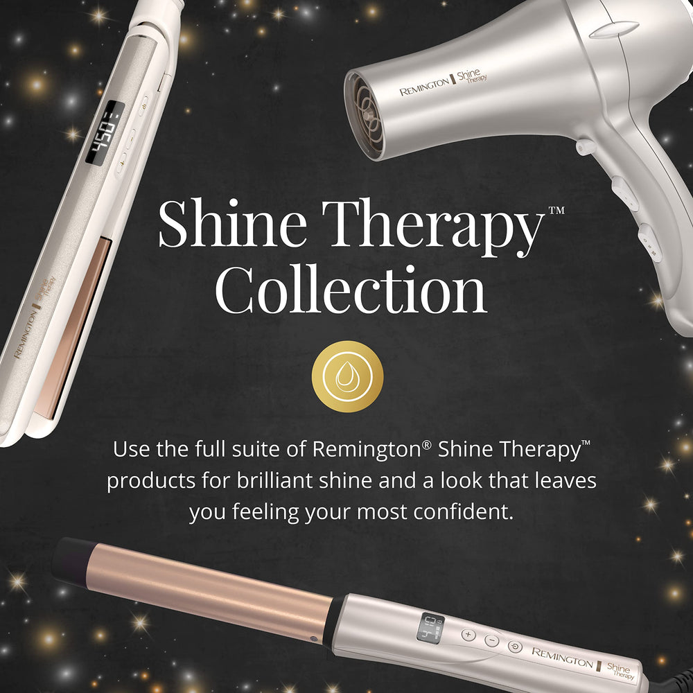 Remington Shine Therapy product line boosts radiant shine across styling looks.