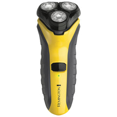 Remington Virtually Indestructible Rotary Head Closeup shows precision plus heads for smooth skin.
