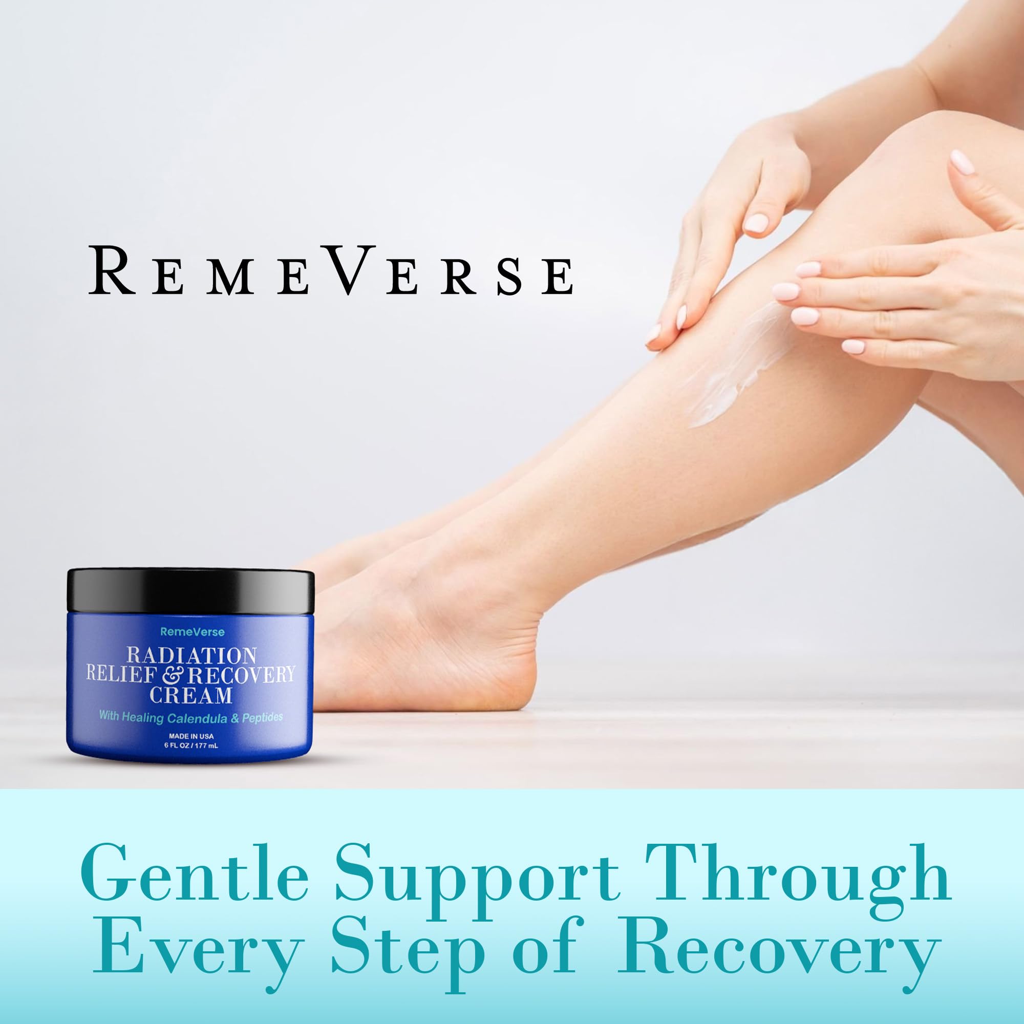 RemeVerse Radiation Cream daily-use routine image communicates consistent comfort