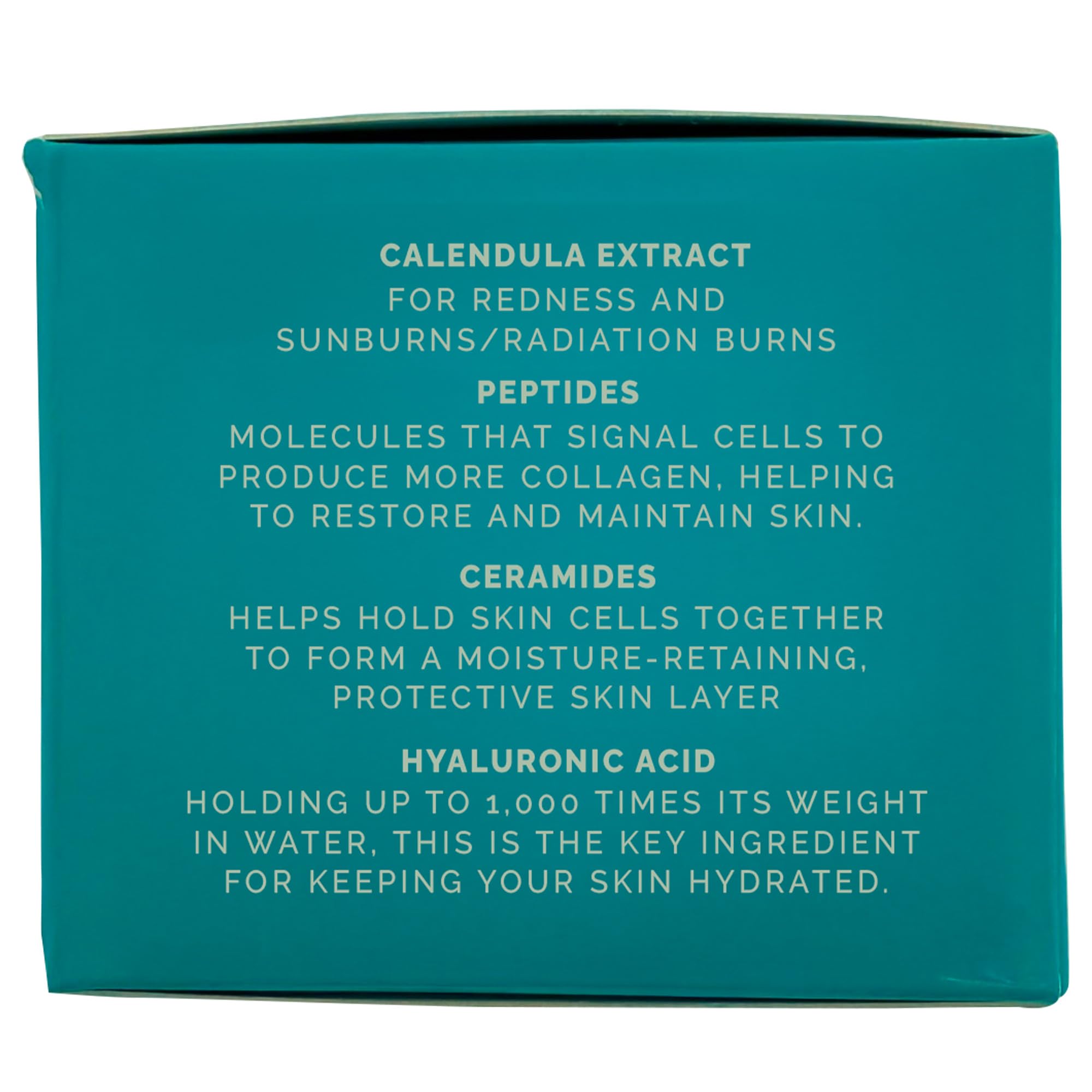 RemeVerse Radiation Cream ingredients shot shows hyaluronic acid and glycerin hydration