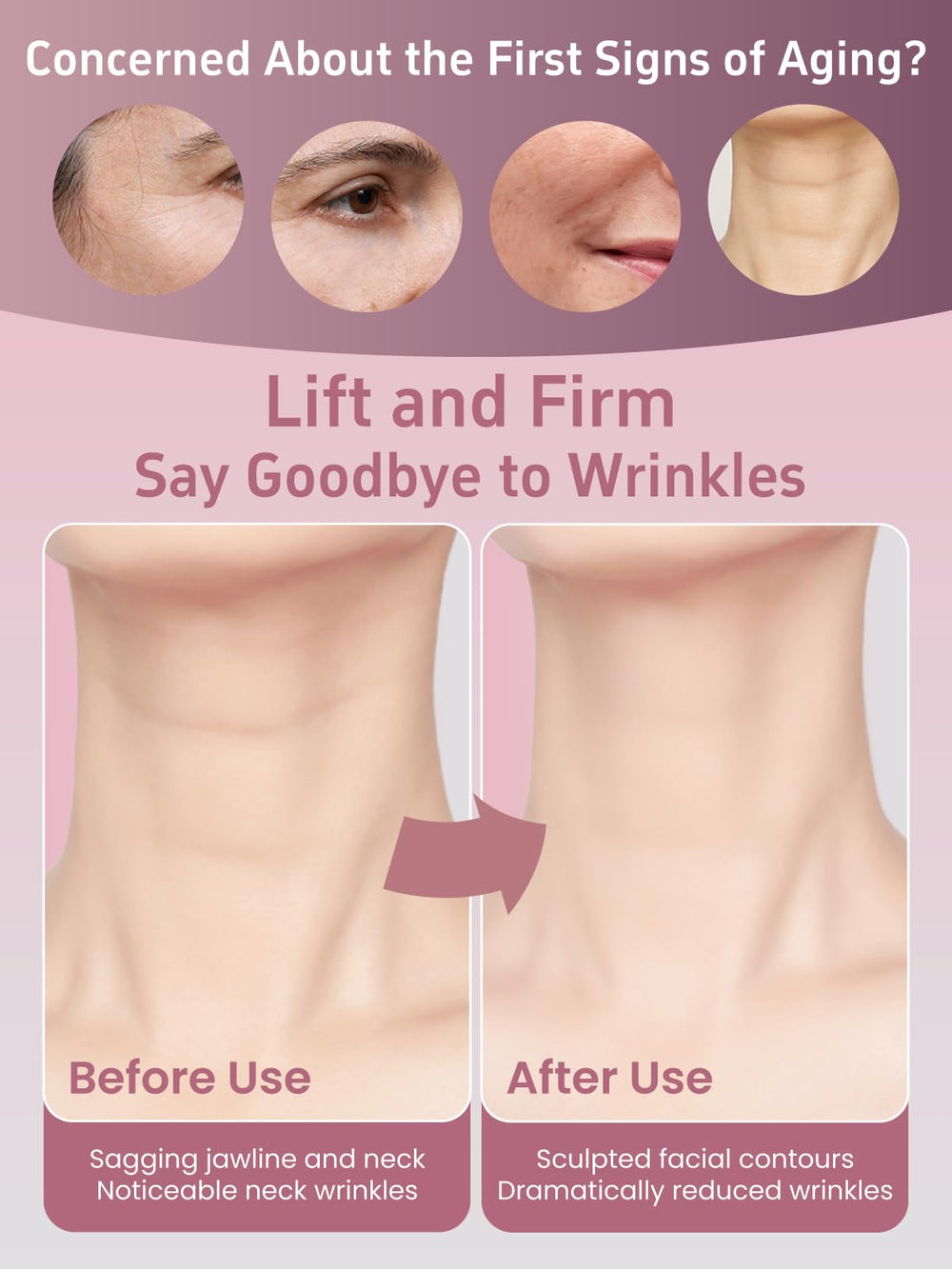 Rena Chris Face Massager Pro neck jawline sculpt for defined contours.