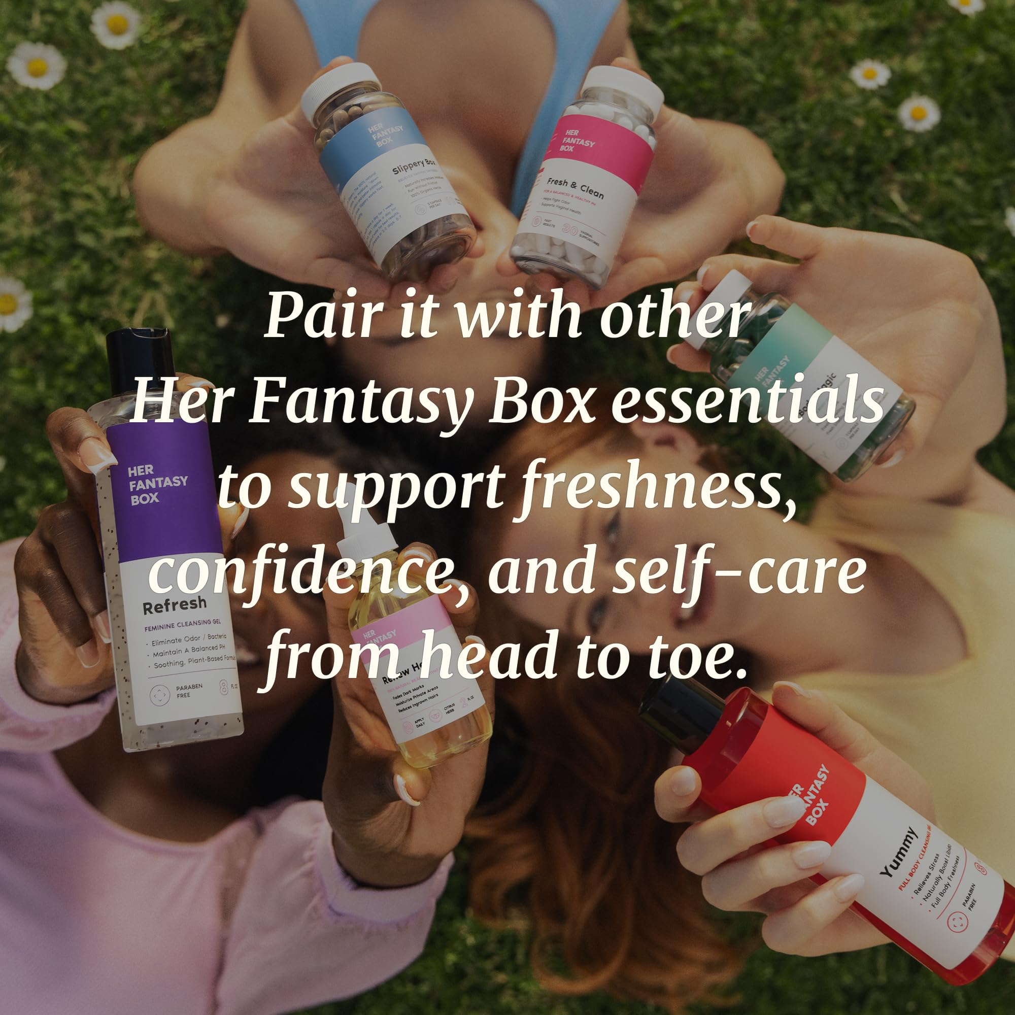Renew Her oil suited for all skin types, showing versatile application