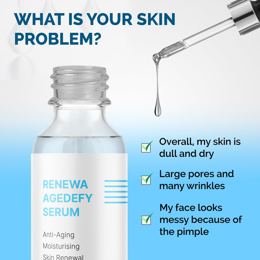 Renewa Skin AgeDefy Niacinamide 5% serum bottle with label supports simple morning routine