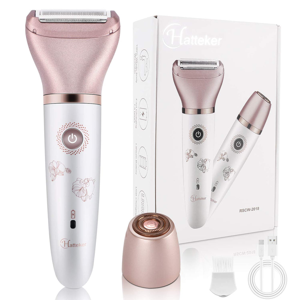 RenFox women's electric razor with facial remover head for gentle, smooth skin.
