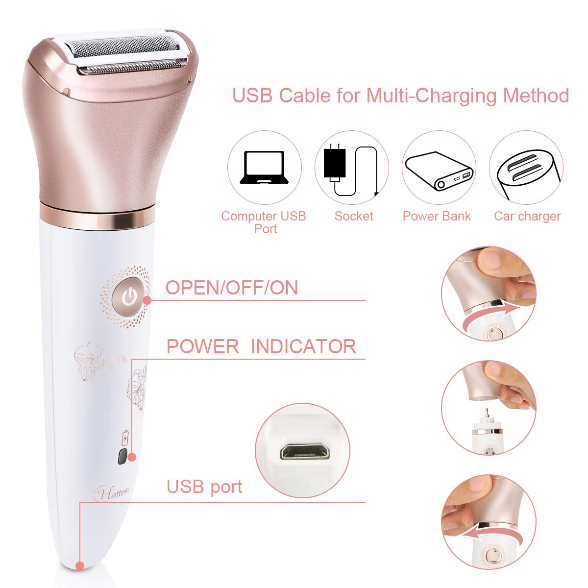 RenFox travel-friendly razor compact design for gym and trips.