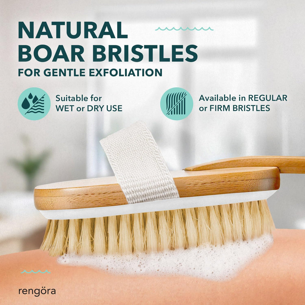 Rengöra anti-slip grip keeps the back brush secure when wet.