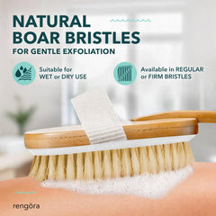 Rengöra anti-slip grip keeps the back brush secure when wet.