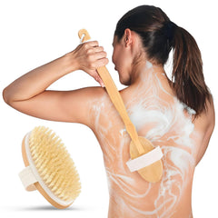 Rengöra back scrubber with 20-inch handle for easy reach and thorough cleansing.