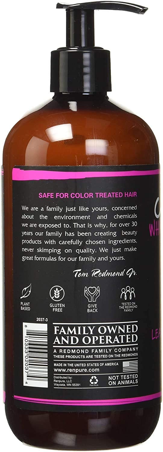 RENPURE Coconut Whipped Creme Leave-In Conditioner pump dispense showing easy application.