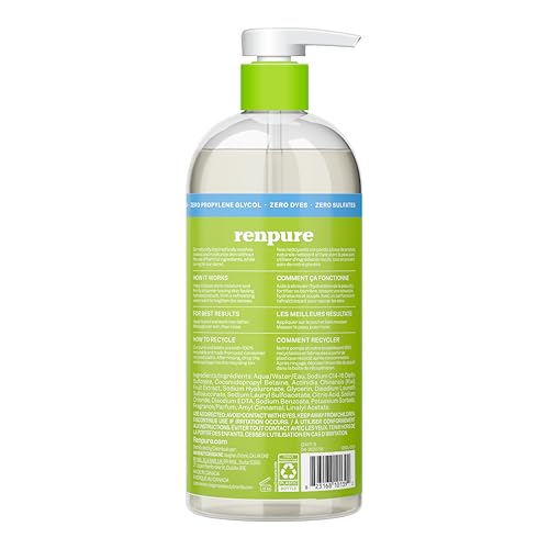 Renpure Kiwi Hyaluronic Body Wash lather-foamy texture demonstrates rich cleansing and moisture
