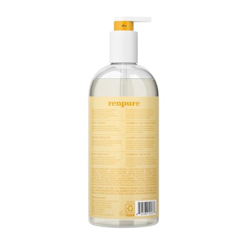 Renpure marula oil aloe shampoo foaming action demonstrates thorough scalp cleansing and freshness.