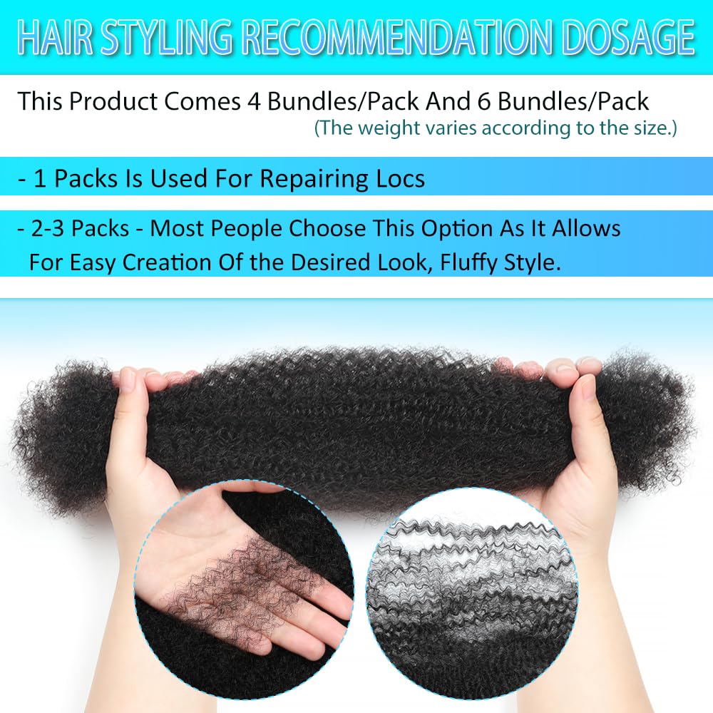Renyarch Afro Kinky Bulk 16inch braided-ready setup illustrates versatile installation.