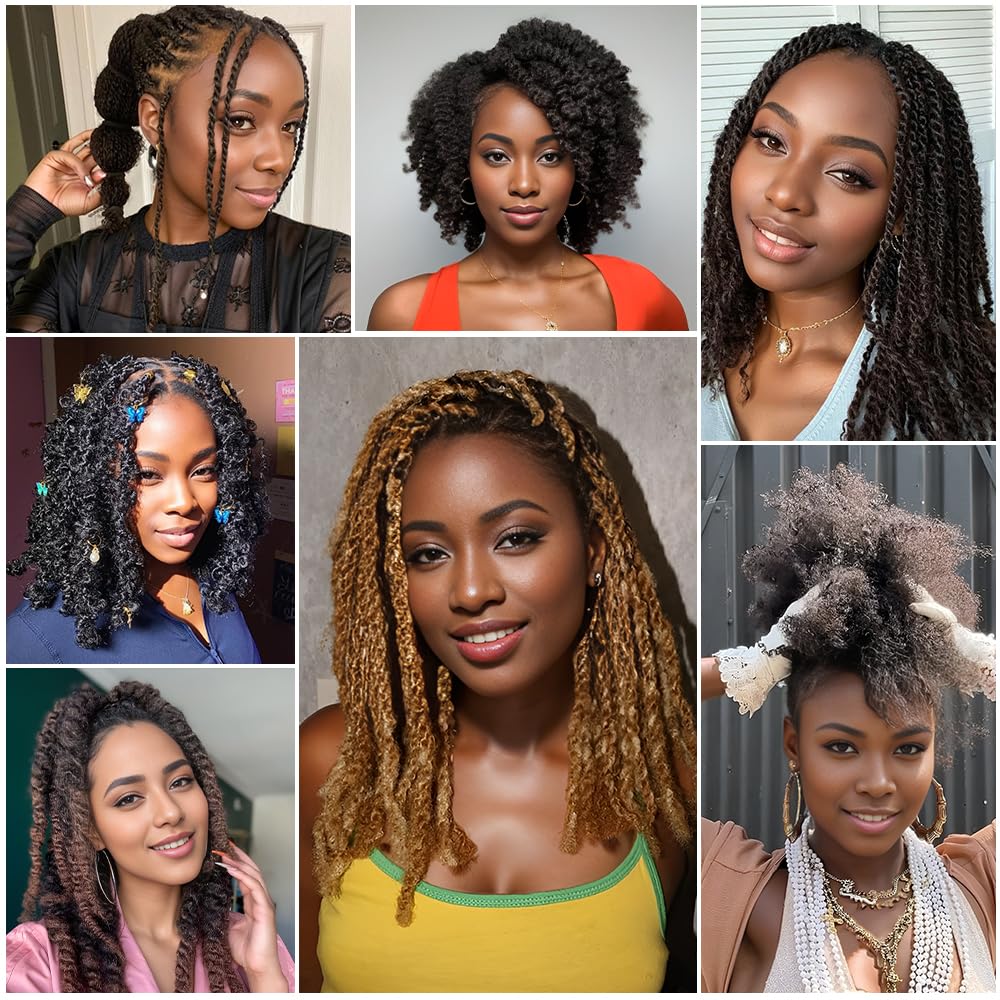 Renyarch Afro Kinky Bulk 16inch durability demo emphasizes long-lasting wear.
