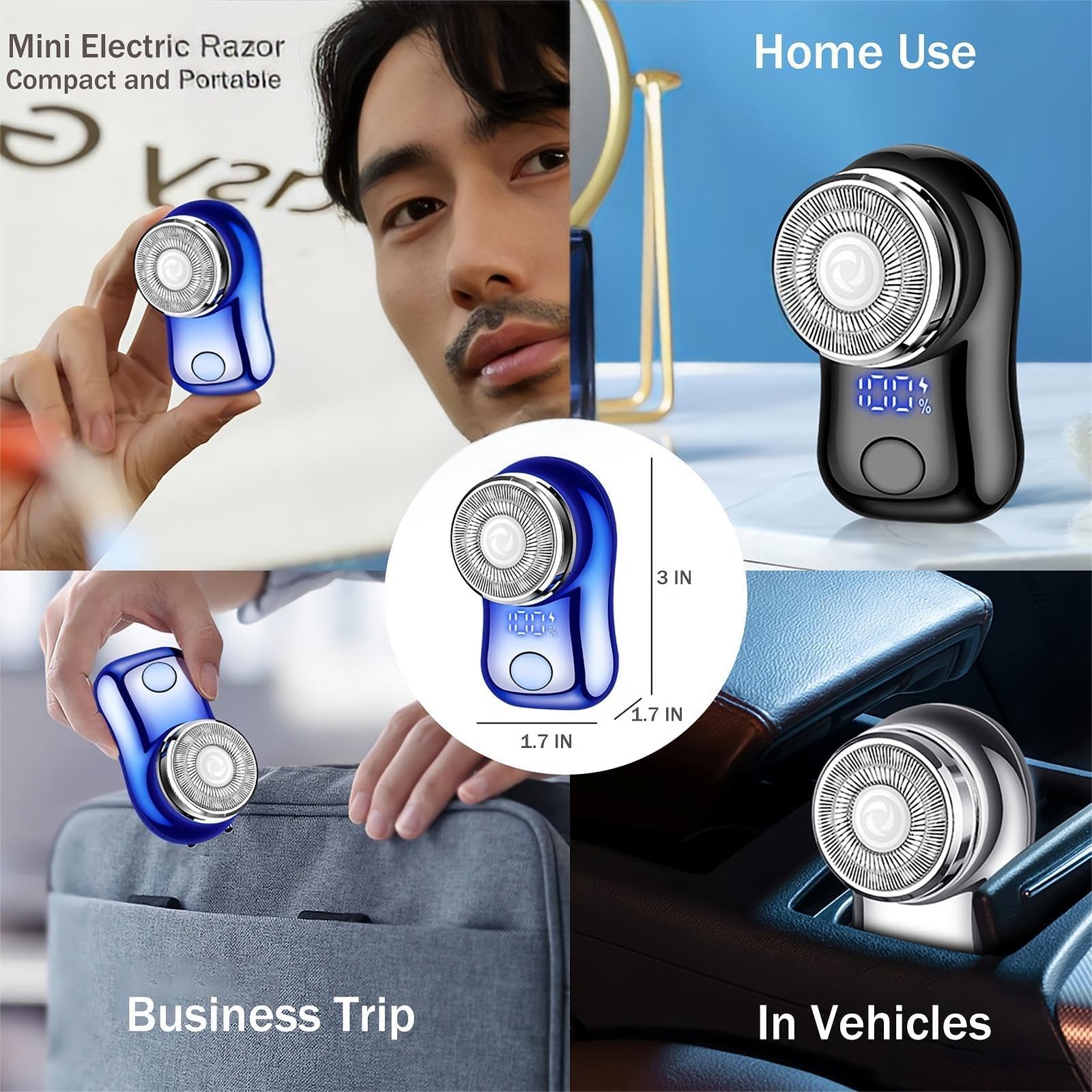 Reodolop Mini Electric Shaver compact packaging suitable for travel.