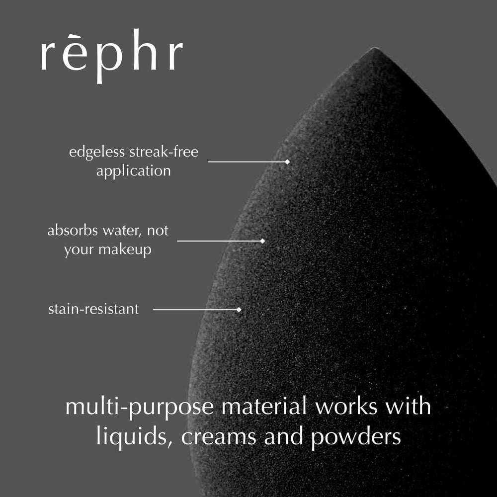 rephr makeup sponge concealer-blending in use for even skin tone.