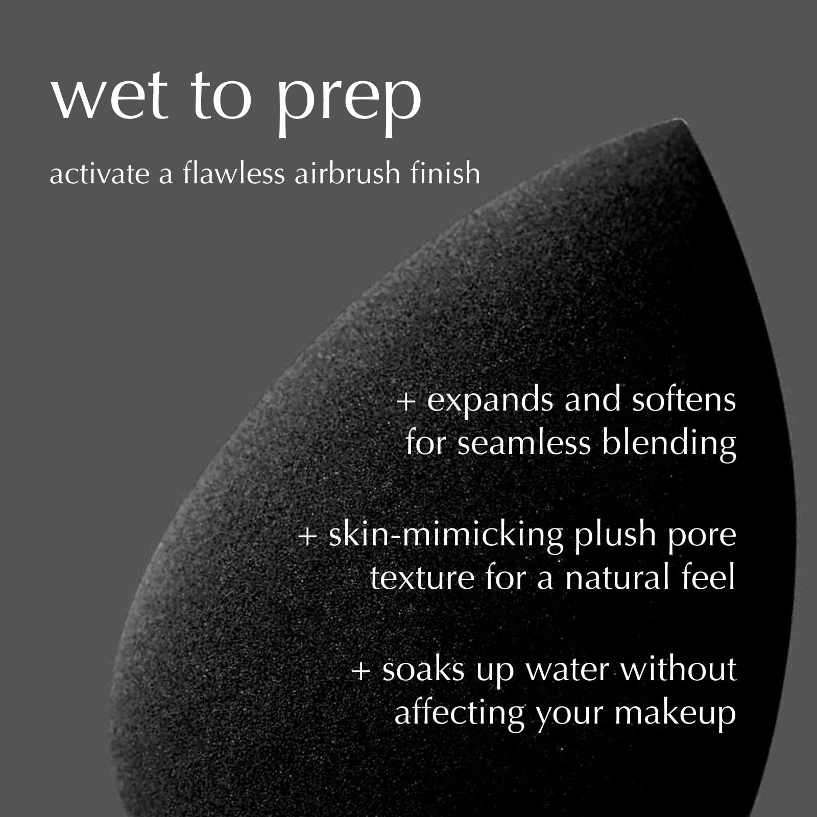 rephr makeup sponge dry-wet texture shifts from firm to soft and bouncy.