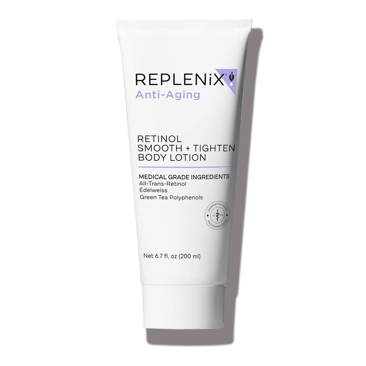 Replenix Retinol Smooth + Tighten bottle demonstrates anti-aging care in a compact design.