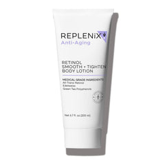 Replenix Retinol Smooth + Tighten bottle demonstrates anti-aging care in a compact design.