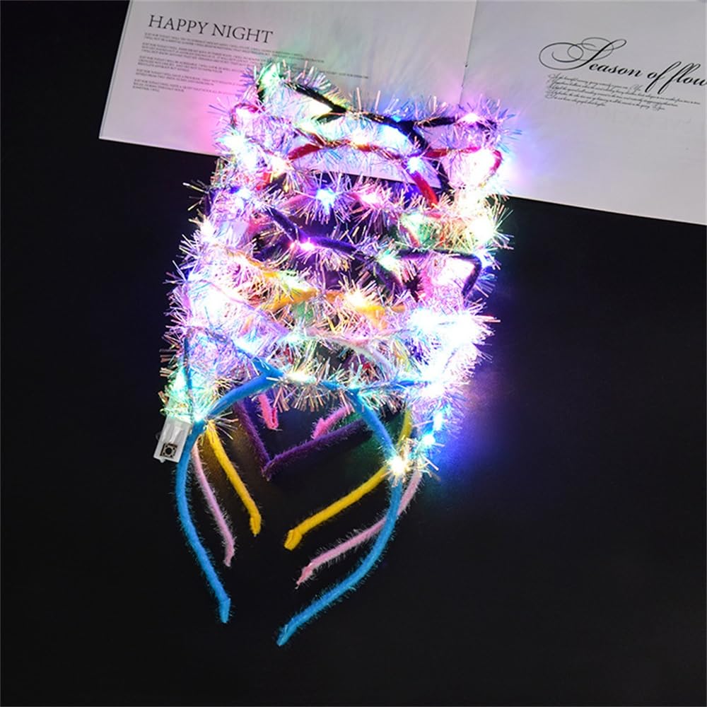 REQO holiday party glow cat ears for Christmas or Halloween