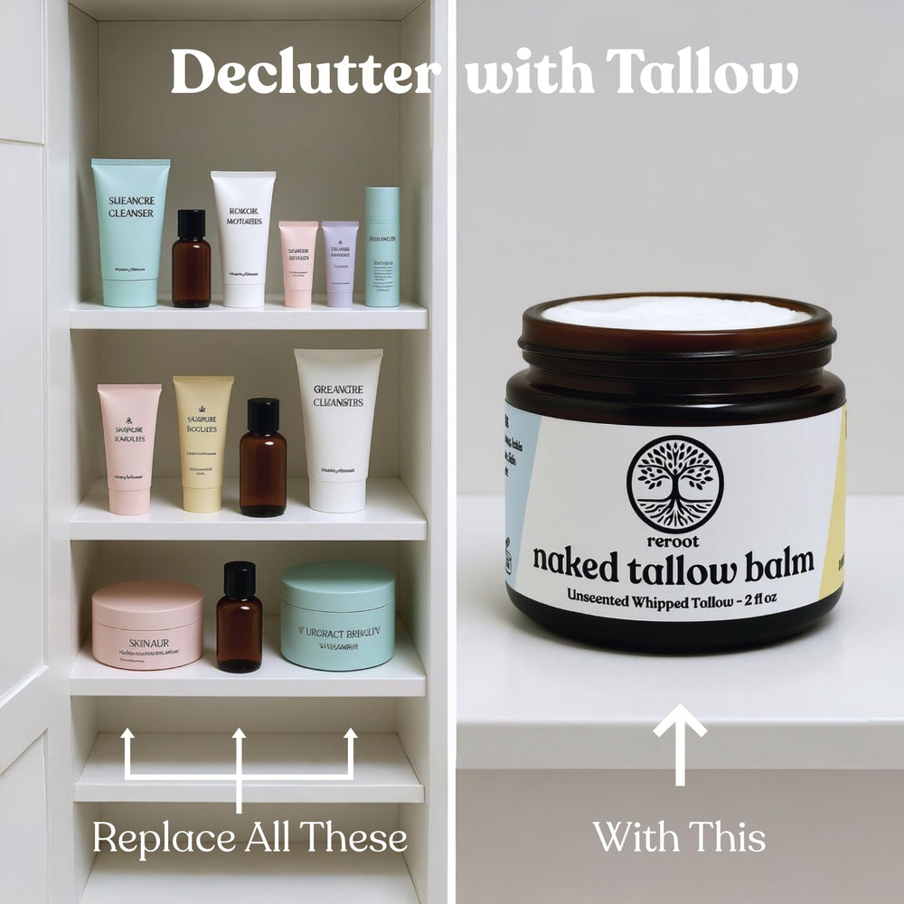 Reroot Organics balm used as gentle makeup remover