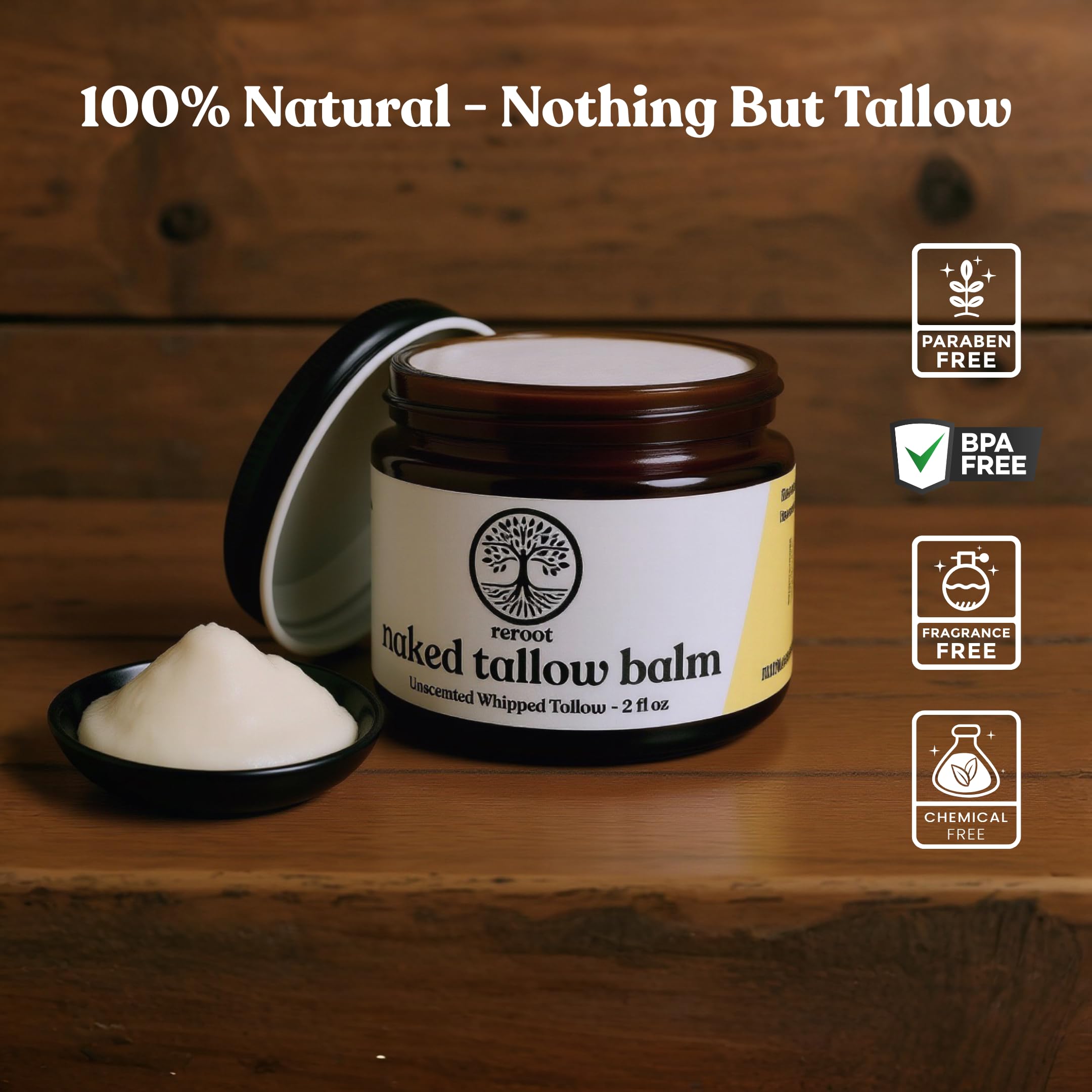Reroot Organics Manuka Tallow Balm whipped texture glides on skin easily