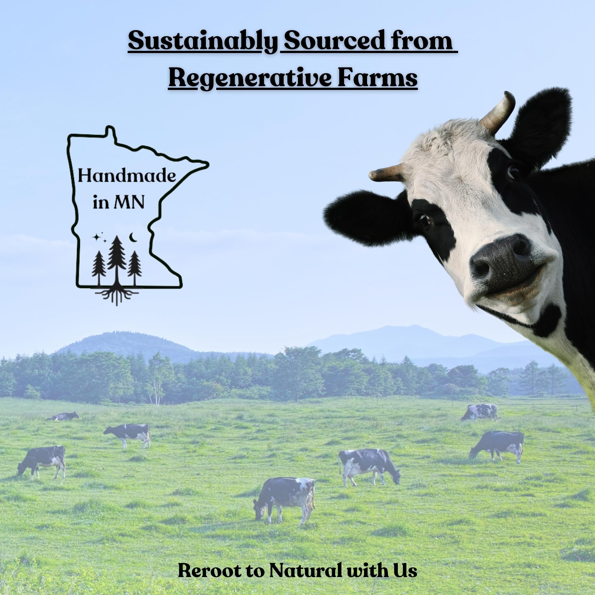Reroot Organics Naked Tallow Balm handcrafted in Minnesota with care.
