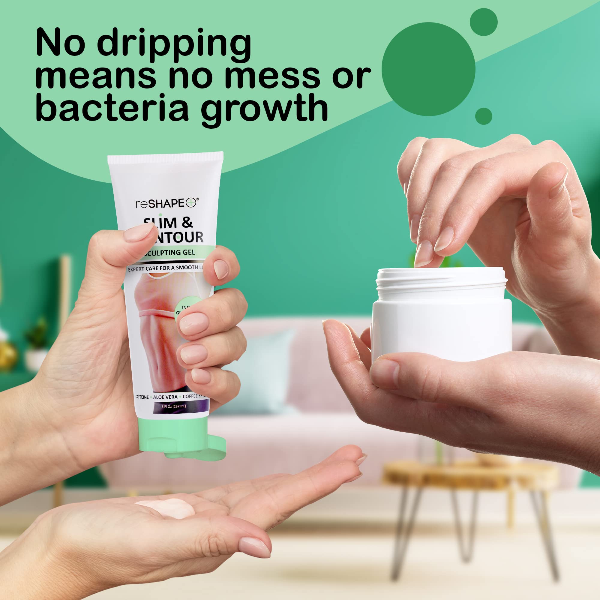 Reshape+ clean ingredients label highlights paraben-free formula
