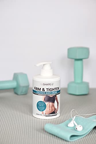 Reshape+ Collagen Cream with green tea and aloe nourishes skin.