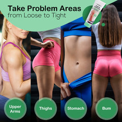 Reshape+ firming cream applied to tummy area hints at smoother skin