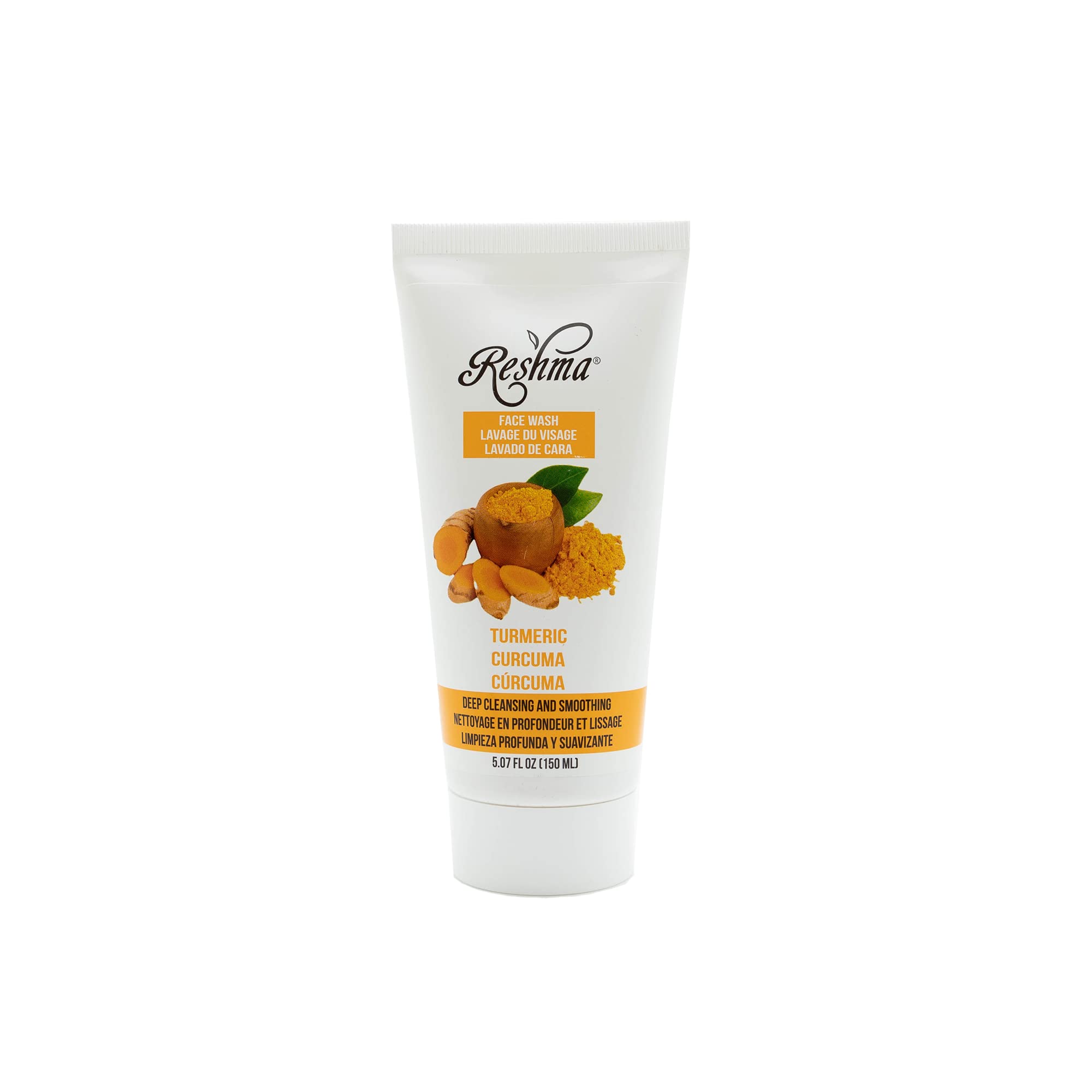 Reshma Beauty Limpiador Curcuma, envase práctico y sostenible para uso diario.