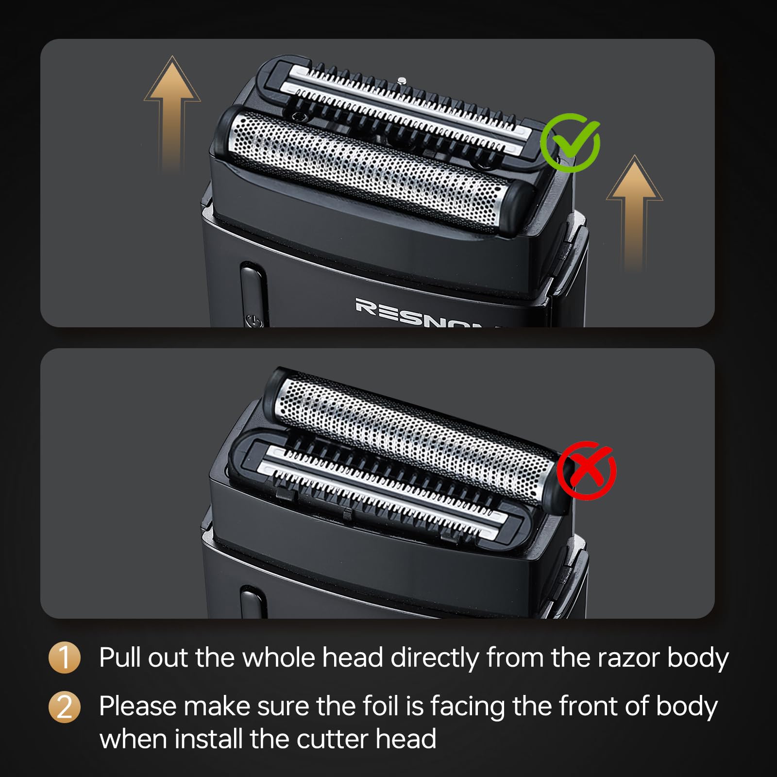 RESNOMI Type-C rechargeable battery powers cordless shaving with long-lasting runtime