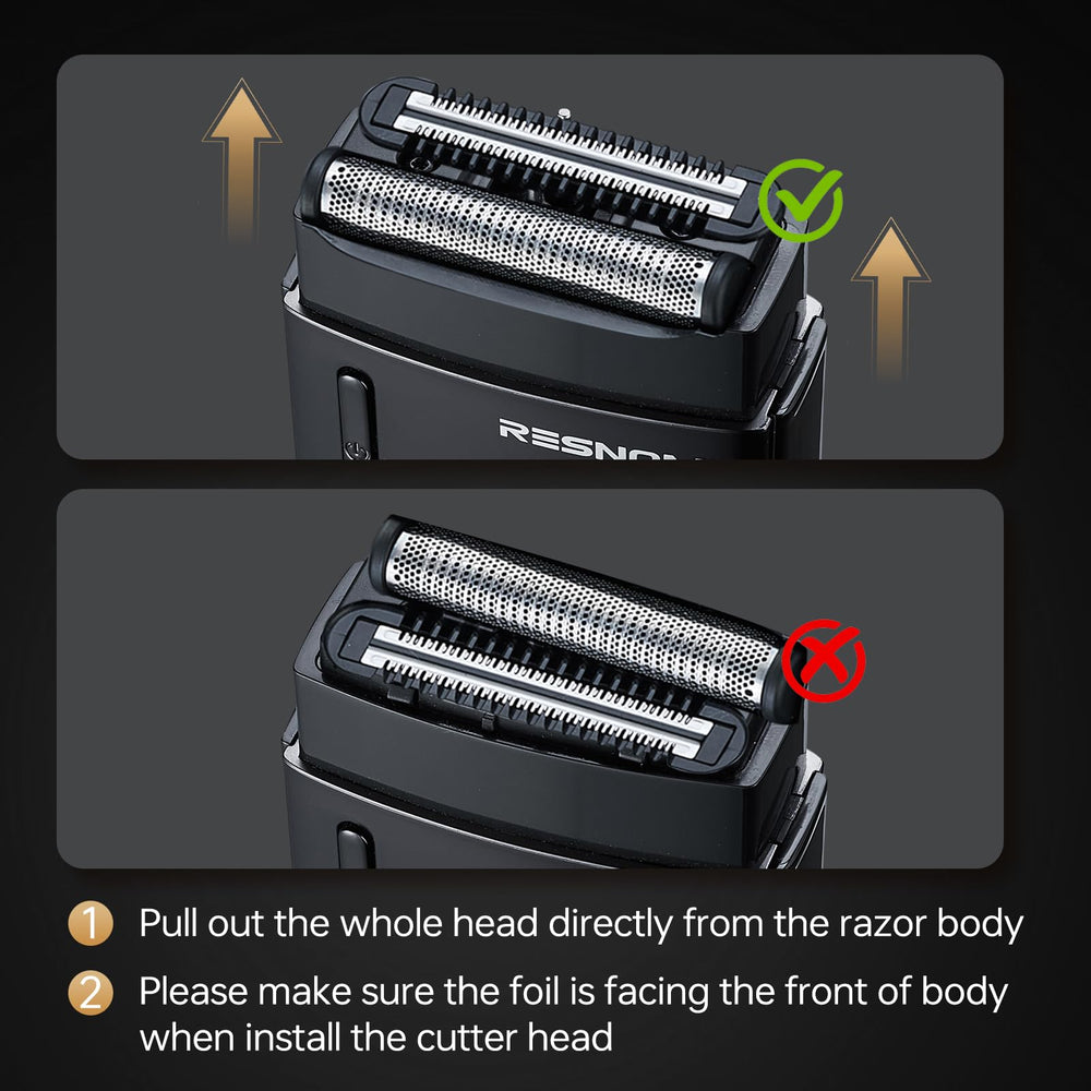 RESNOMI Type-C rechargeable battery powers cordless shaving with long-lasting runtime