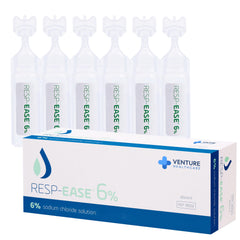 Resp-Ease 6% saline bottle for nasal and eye care, ideal for daily rinsing.