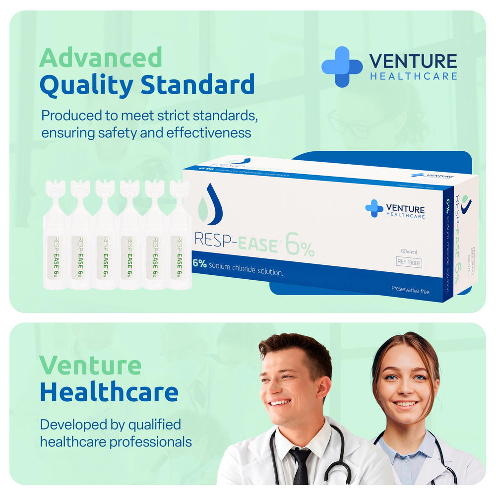 Resp-Ease nasal and eye care setup highlighting versatile saline.