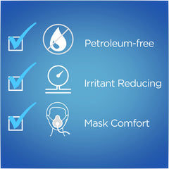 RespLabs CPAP Chap applying cream on nose demonstrates easy comfort during therapy.