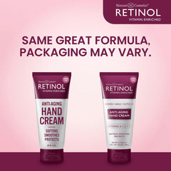 Retinol anti-aging hand cream pump-dispense demonstrates easy, precise application