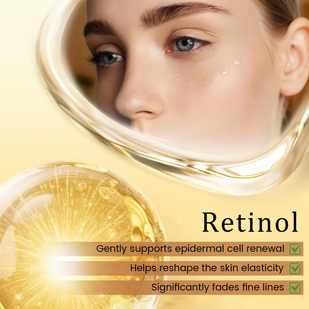 Retinol Eye Cream night routine shot suggesting use before bed.